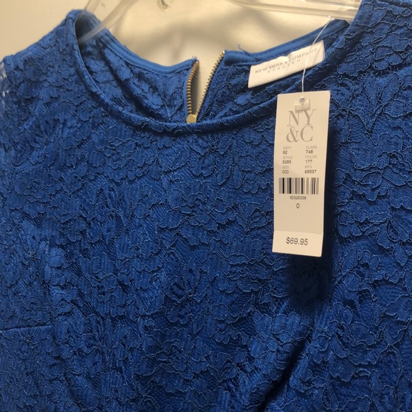 Royal Blue Lace Romper - Picture 2 of 4